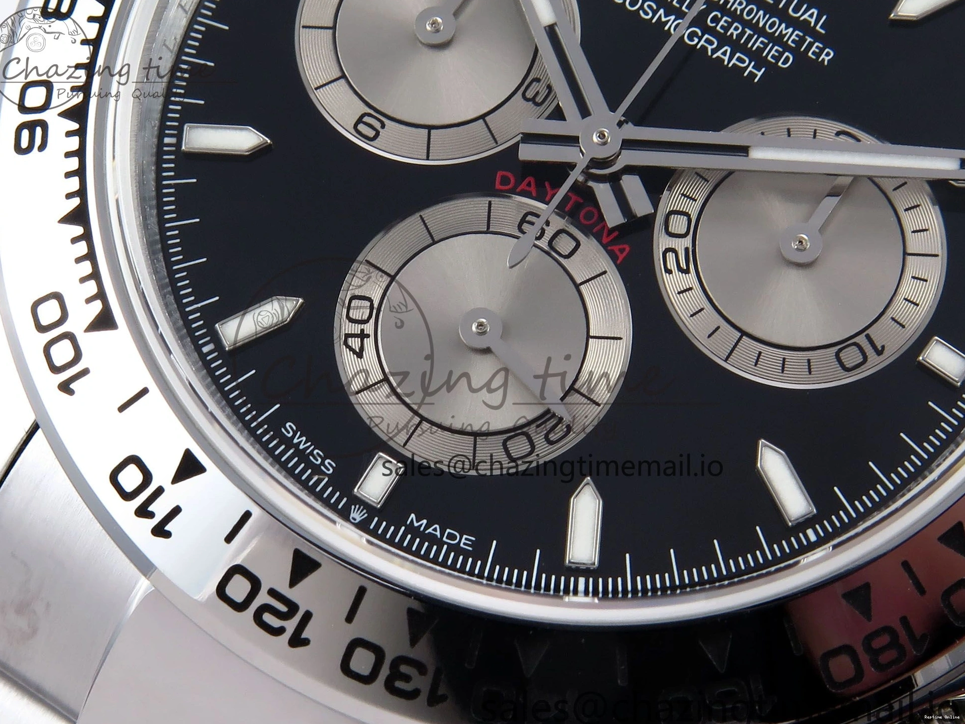 0402 Daytona 126509 QF 1:1 Best Edition Black Silver Dial on SS Bracelet SH4131 V6 (Gain Weight） DailyWear 1007